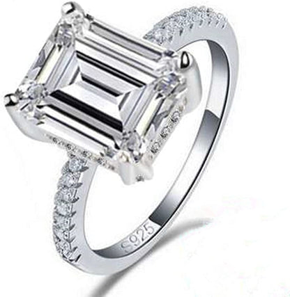 Jewelry 3 Carat CZ Engagement Rings Simulated Diamond Engagement Ring for Women