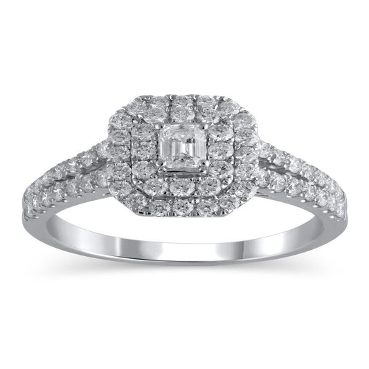 1 Carat T.W. (I2 Clarity, H-I Color) Brilliance Fine Jewelry Emerald Cut Diamond