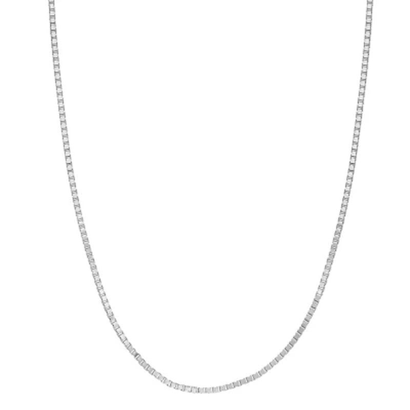 Adjustable Box Link Chain Necklace, .85Mm in 14K Gold