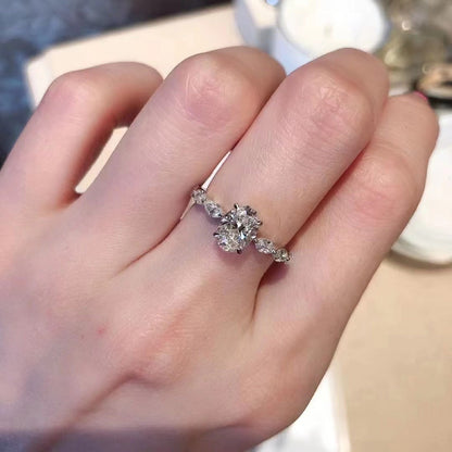 Moissanite Dove Egg Niche Engagement Ring Engagement