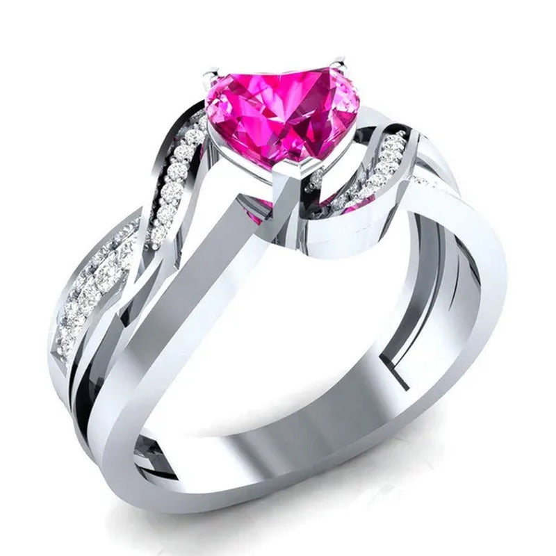 Natural Black Sapphire & Diamond Heart Cut Engagement Wedding 18 K White Gold Fi