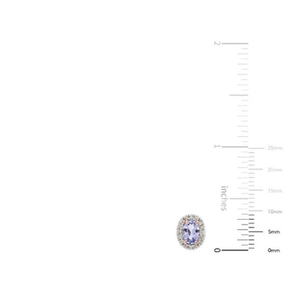 Genuine Tanzanite and 0.16 CT. T.W. Diamond Earrings in 14K Gold