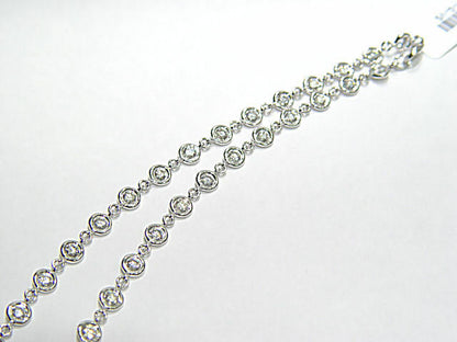 DIAMOND ROUND BR SHAPE BEZEL SET DIAMOND BY YARD STYLE NECKLACE