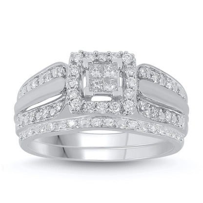 10K White Gold 1/3 Ct.T.W. Diamond Engagement Ring