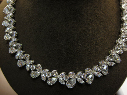 DIAMOND NECKLACE MULTI-SHAPE DIAMOND SET PRETTY DIAMOND NECKLACE SET DIAMOND