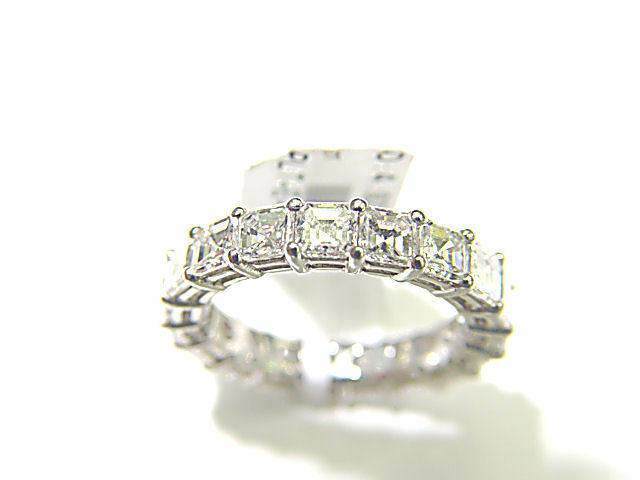 DIAMOND 19 ASSCHER DIAMOND ETERNITY BAND DIAMOND SET ALL AROUND ANNIVERSARY BAND
