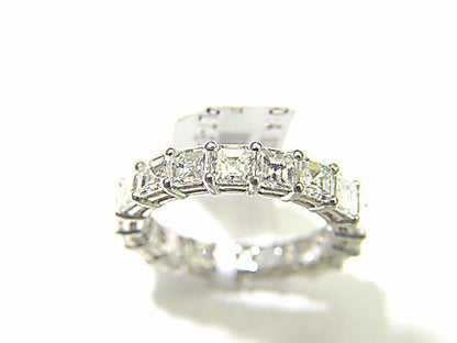 DIAMOND 19 ASSCHER DIAMOND ETERNITY BAND DIAMOND SET ALL AROUND ANNIVERSARY BAND