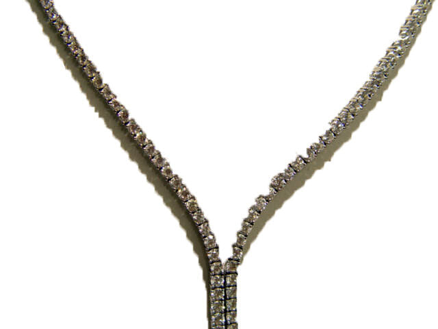 DIAMOND ROUND BRILLIANT SH NECKLACE 2 BIG DROP DIAMOND TO BACK SET NECKLACE