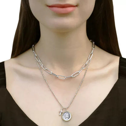 Italian Sterling Silver High Polish Paperclip Link Necklace