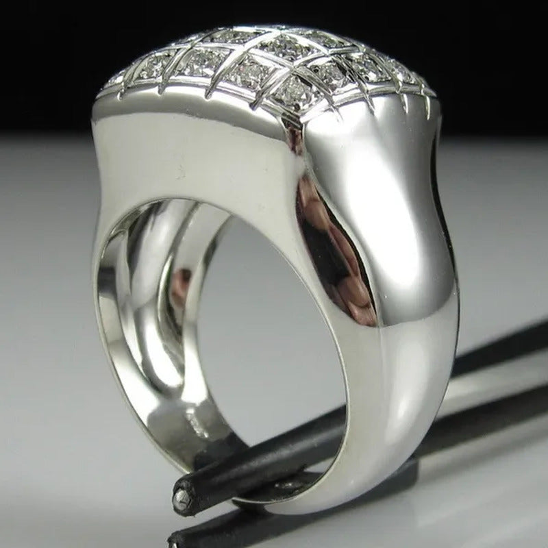 Fashion Man Jewelry White Sapphire Gemstones 925 Sterling Silver Wedding Engagem