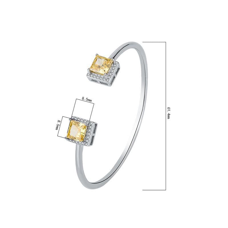Fashion Simple Silver High Carbon Diamond Bracelet