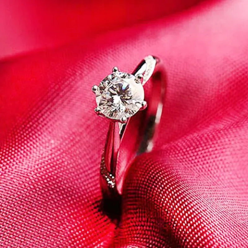 Forever Fade Platinum Ring Women'S High Quality Zircon Ring Original Tibetan Sil
