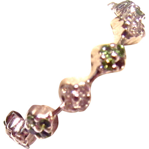 TSAVORITE DIAMOND ROUND SHAPE ETERNITY BAND DESIGNER S& R STYLISH TSAVORITE RING
