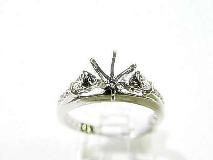 2 PEAR ROUND BRILLIANT DIAMOND SETTING 6 PRONG
