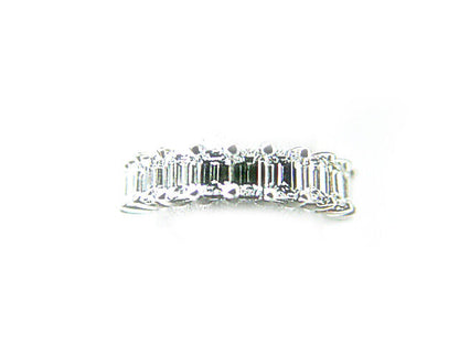 DIAMOND 22 EMERALD SHAPE ETERNITY SET COMMON PRONG SET ANNIVERSARY DIAMOND BAND