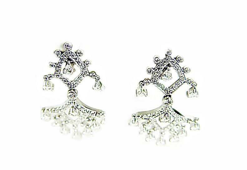 DIAMOND ROUND BR SHAPE PRONG BEZEL SET DIAMOND PEAR DROP 8.57 CT 18 K WHITE