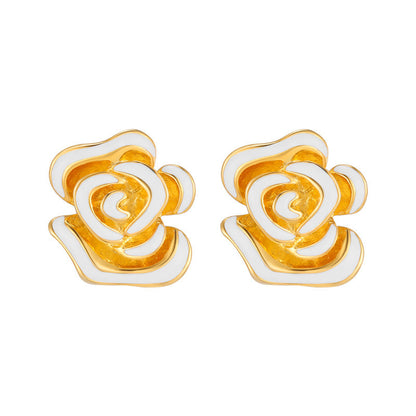 Retro Luxury Earrings Light Flowers Alloy