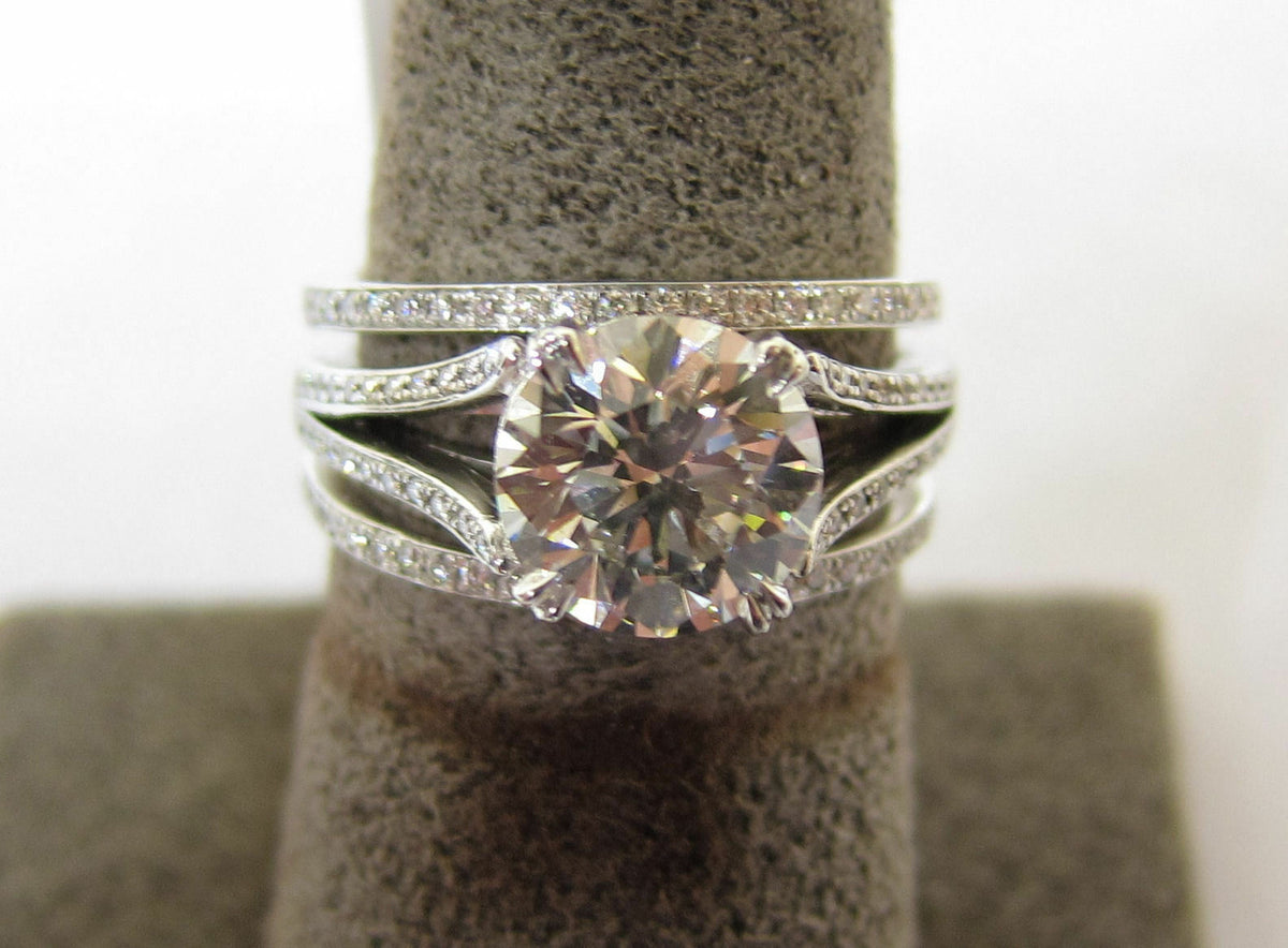 GIA CERTIFIED H COLOR GRADE VS2 CLARITY GRADE ROUND BRILLIANT DANIEL K DESIGNER