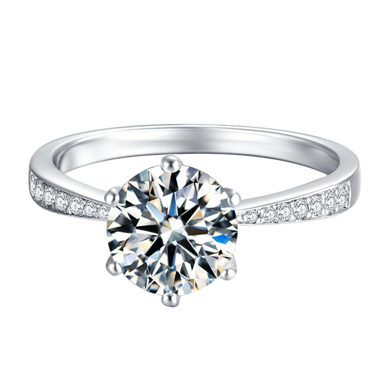 Silver Plated 18K Gold Smart 2.0 Carat Moissanite Ring