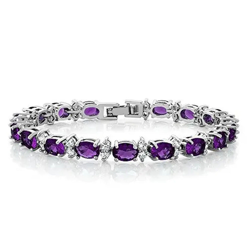 Gem Stone King 925 Sterling Silver Gorgeous Oval and round Sparkling Cubic Zirco