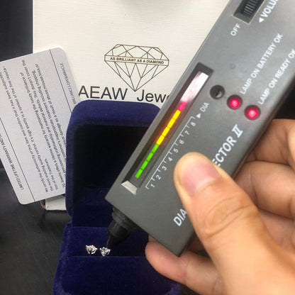 AEAW 1.2CTW Carat F Color Lab Grown Moissanite round Diamond Engagement