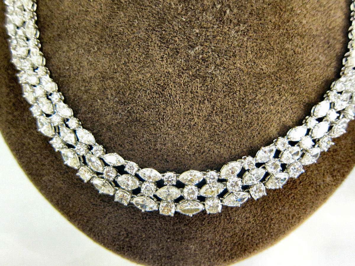 DIAMOND NECKLACE ROUND 110 PIECE MARQUISE 110 PIECE DIAMOND CHOKER NECKLACE