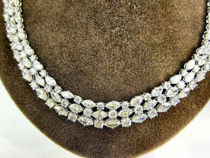 DIAMOND NECKLACE ROUND 110 PIECE MARQUISE 110 PIECE DIAMOND CHOKER NECKLACE