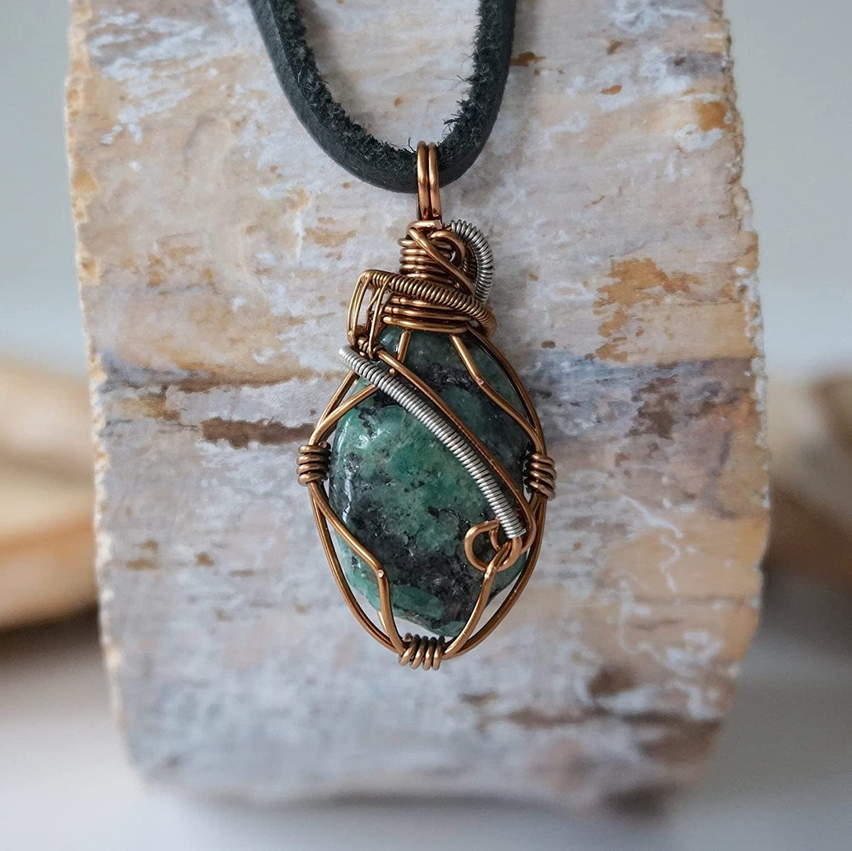 Men’S Green Emerald Necklace - Natural Emerald Necklace - May Birthstone - 24 In