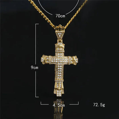 Tide Men'S 2018 Fashion Jewelry 24K Gold 925 Silver DIAMOND Pendant Stainless St