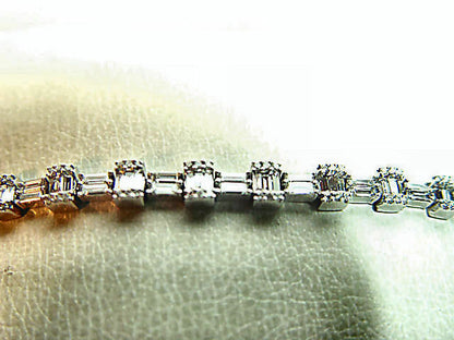 DIAMOND ROUND BR SHAPE 132 STONE BAGUETTE 110 STONE BRACELET