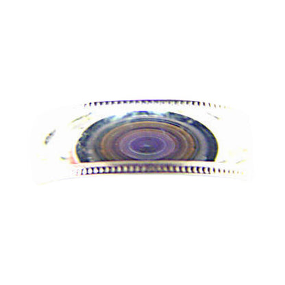 14 K WHITE GOLD POLISHED BEADED WEDDING BAND