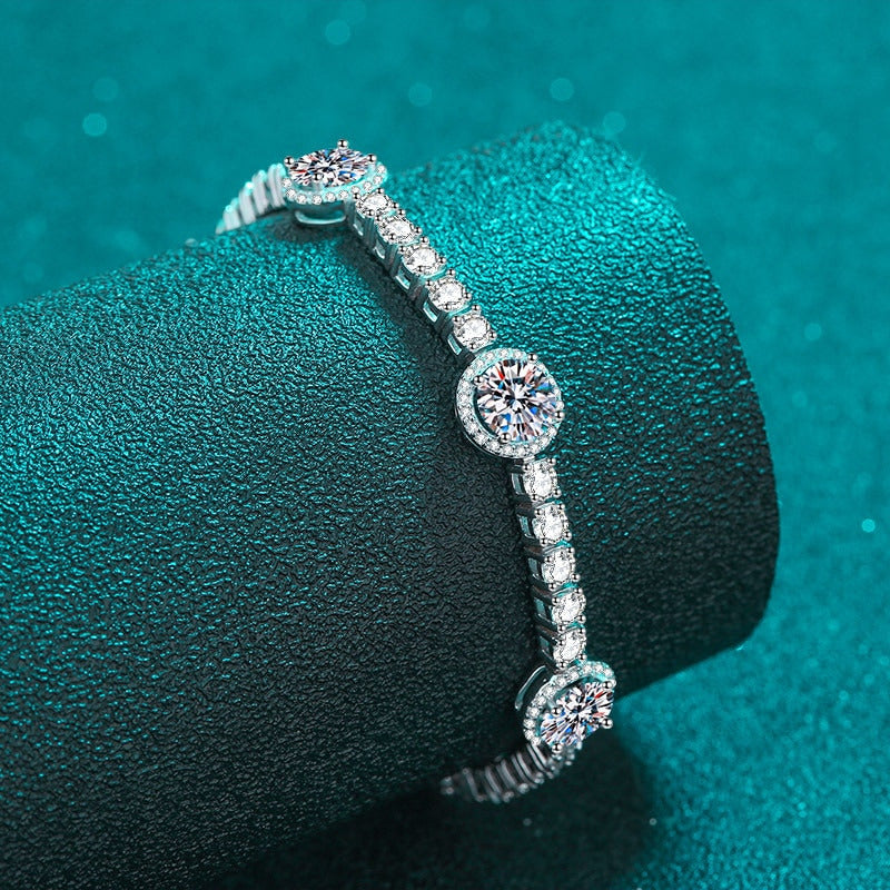 8.3-9.1Ct 100% Real Moissanite Tennis Bracelets for Women Luxury Quality