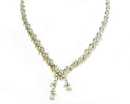 DIAMOND NECKLACE PEAR MARQUISE ROUND DIAMOND LARIETTE DIAMOND PEAR NECKLACE