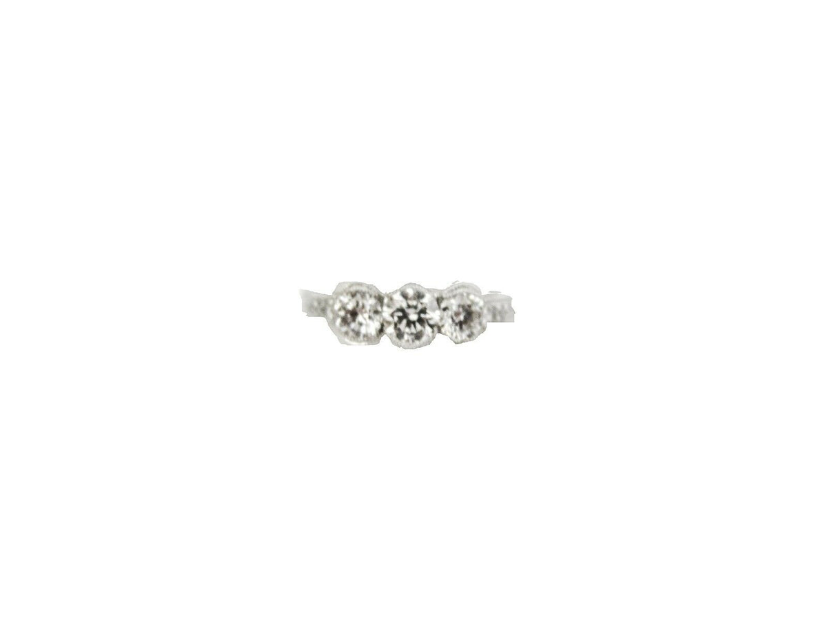 1.20 CT TOTAL DIAMOND OVAL 3 STONE 2 ROUND BR SHAPE 8 STONE ENGAGEMENT RING 18 K