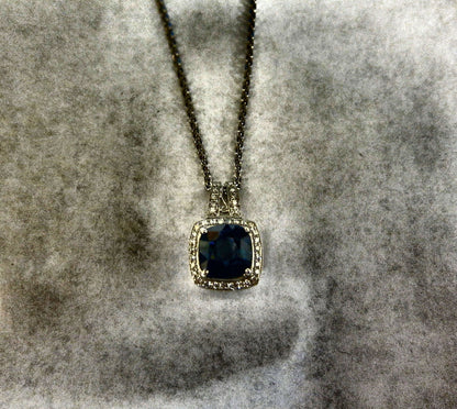 SAPPHIRE CUSHION SHAPE 9.41X9.15X6.51MM DIAMOND ROUND