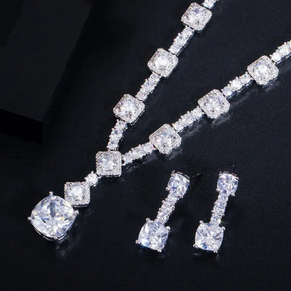 CANDICE Fashion Modern Bridal Party Jewelry White Cubic Zirconia with Exquisite