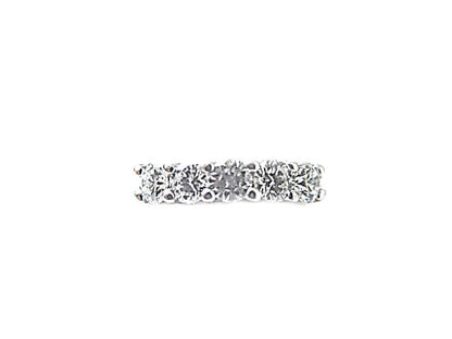 DIAMOND 5 ROUND BR SHAPE U BASKET STYLE DIAMOND BAND COMMON PRONG SET DIAMOND