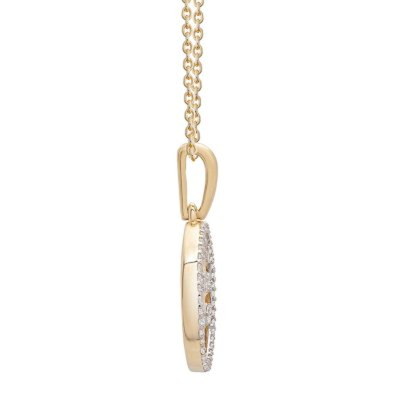0.12 CT. T.W. Diamond Tree of Life Pendant in 14K Yellow Gold (I, I1)
