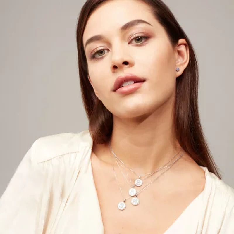 Sterling Silver and Diamond Initial Pendant