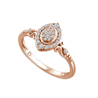 Color of Love 1/5 Cttw Diamond Promise Ring in 10KT Pink Gold (I3)