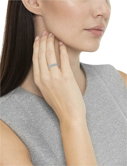 Sterling Silver Diamond Band Ring (1/20 Cttw, I-J Color, I2-I3 Clarity)