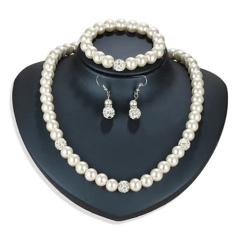 Fashion Elegant Women Jewelry Sets Gift Diamond Wedding Bridal Jewelry Imitation