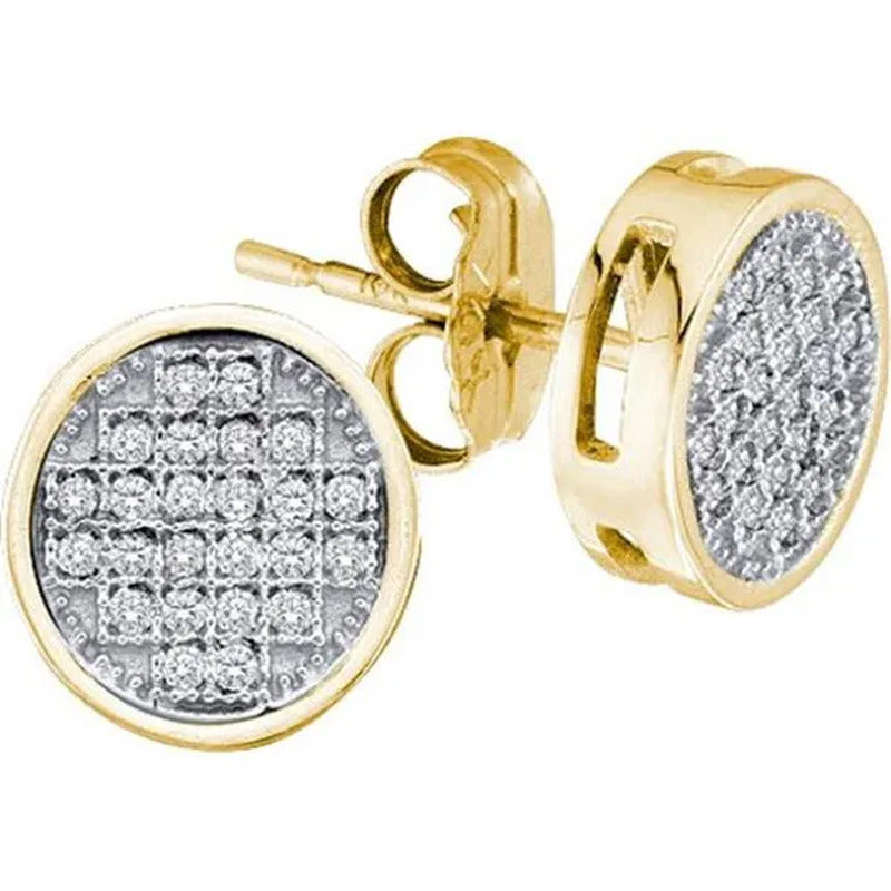 0.05Ctw Diamond Micro -Pave Earring - 10KYG