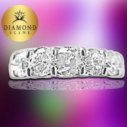 DIAMOND 15 ROUND BR SHAPE ETERNITY BAND COMMON PRONG U BASKET DIAMOND BAND