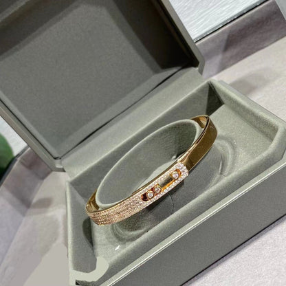 Light Luxury Mobile Sliding Three Diamond Diamond-Encrusted Bracelet Female