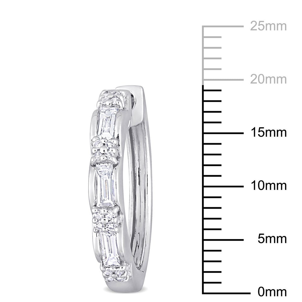 Miabella Women'S 1 Carat T.W. Parallel Baguette & Round-Cut Diamond Vintage Hugg