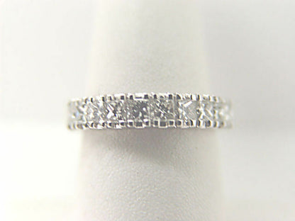 1.10 CT DIAMOND 10 PRINCESS SH 4 PRONG SET DIAMOND RING DIAMOND BAND 18 K GOLD