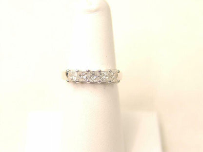 5 STONE 21 POINTERS PRINCESS CUT TOP ONLY DIAMOND BAND