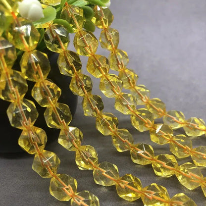 Citrine Yellow Quartz Beads 6/8/10Mm Faceted Natural Stone Cut Gem DIY
