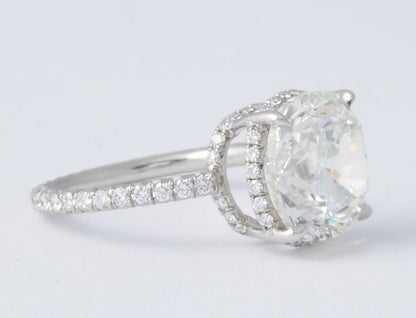 5.01 Cushion Brilliant cut GIA certified H color VS1 clarity diamond Platinum